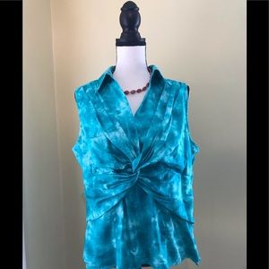 JONES NEW YORK Sleeveless Tie Dye Blouse